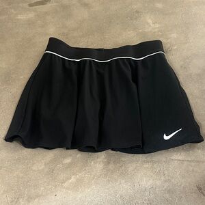 Nike Black Skater Tennis Skirt with White Piping